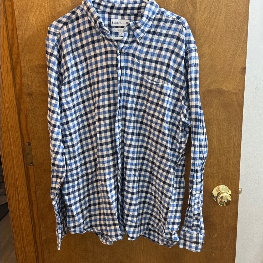 Saddlebred Blue and White Plaid Shirt